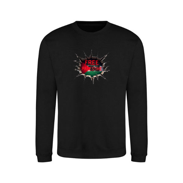 Ummah Trends Free Palestine Flag Print Sweatshirt