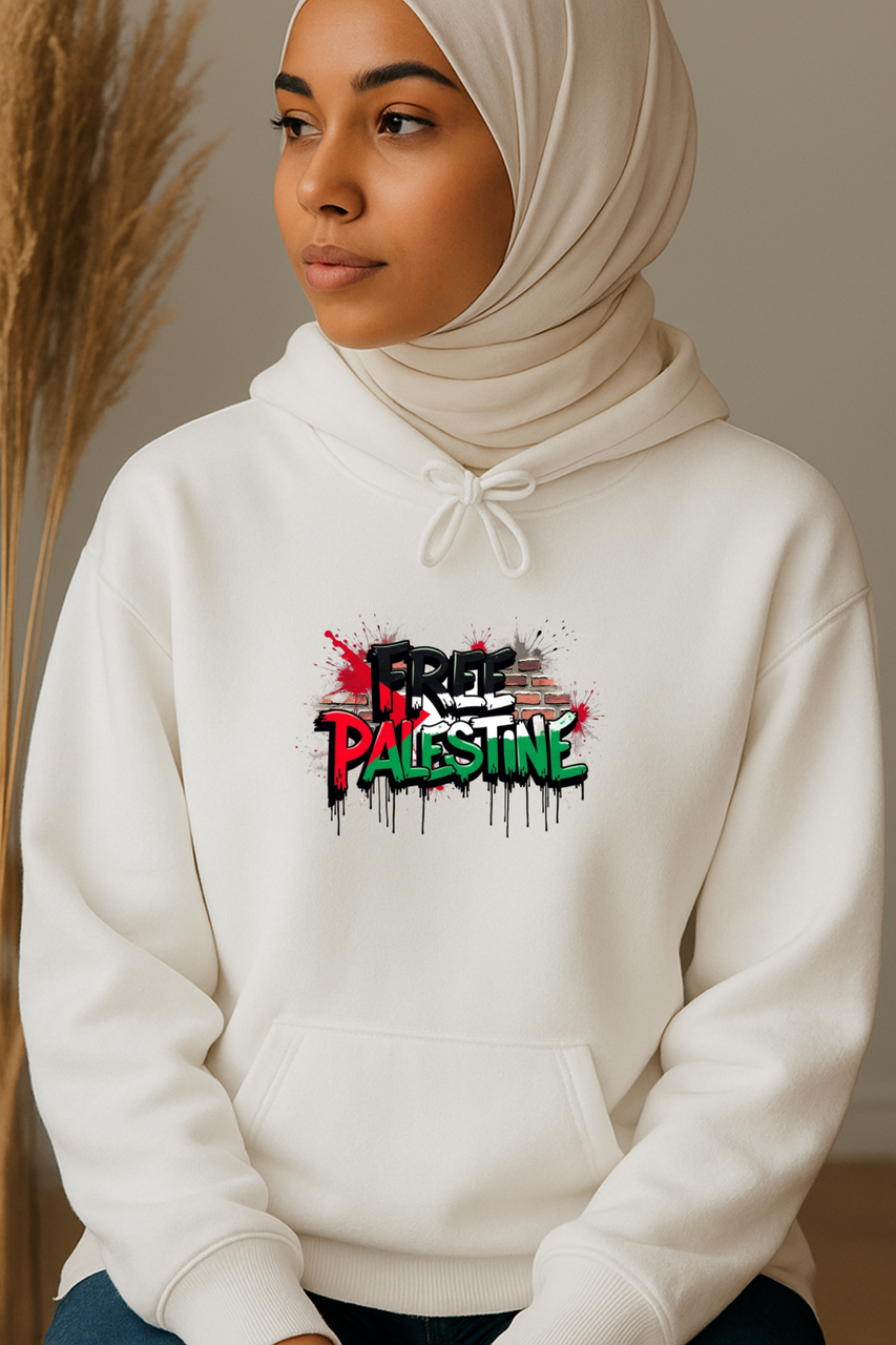Ummah Trends Free Palestine Print Hoodie