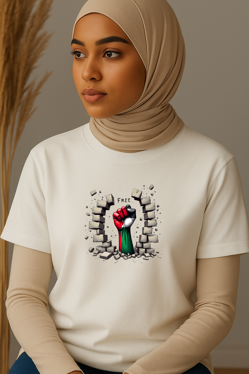Ummah Trends Free Palestine Print T-Shirt