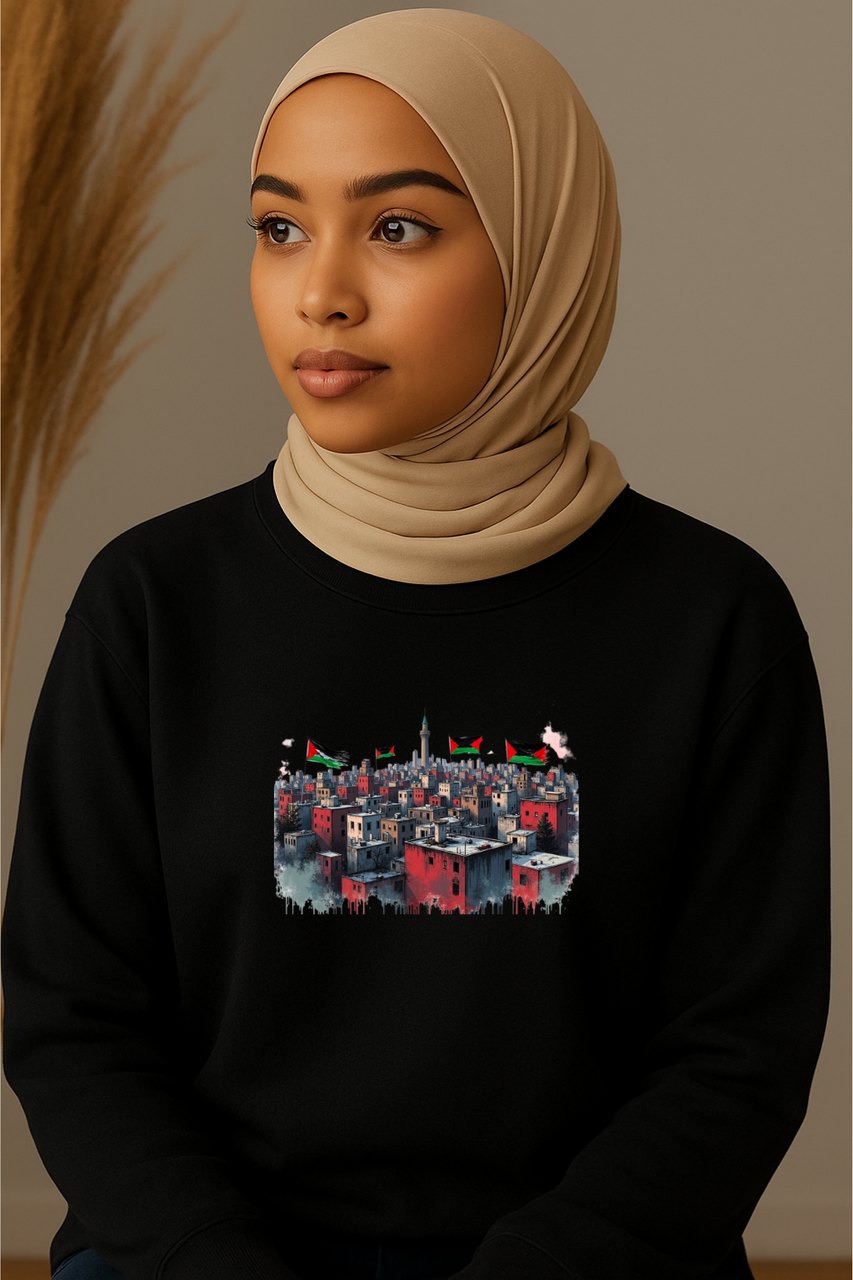 Ummah Trends Free Palestine Print Sweatshirt