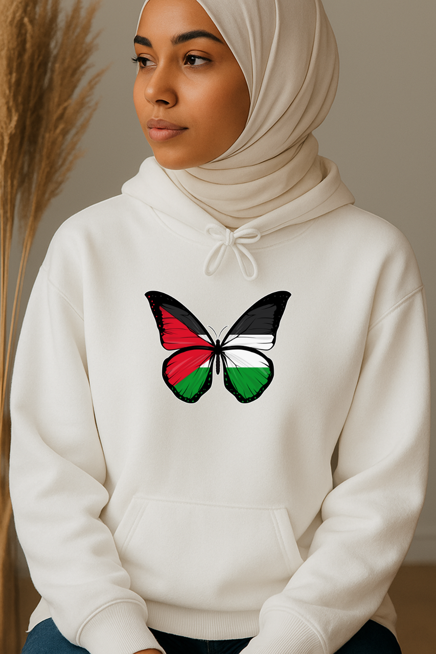 Ummah Trends Free Palestinian Flag Print Hoodie