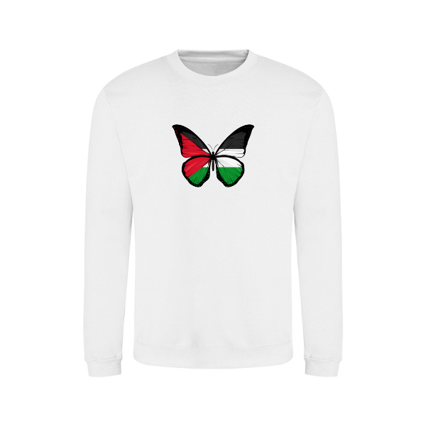 Ummah Trends Free Palestinian Flag Butterfly Print Sweatshirt