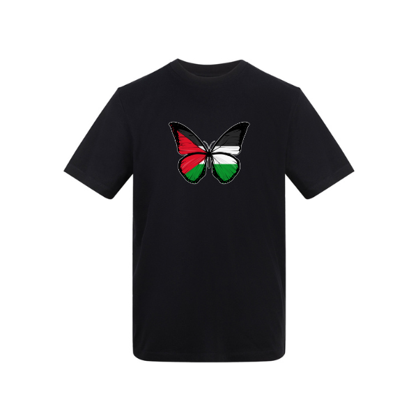 Ummah Trends Free Palestinian Flag Butterfly Print T-Shirt