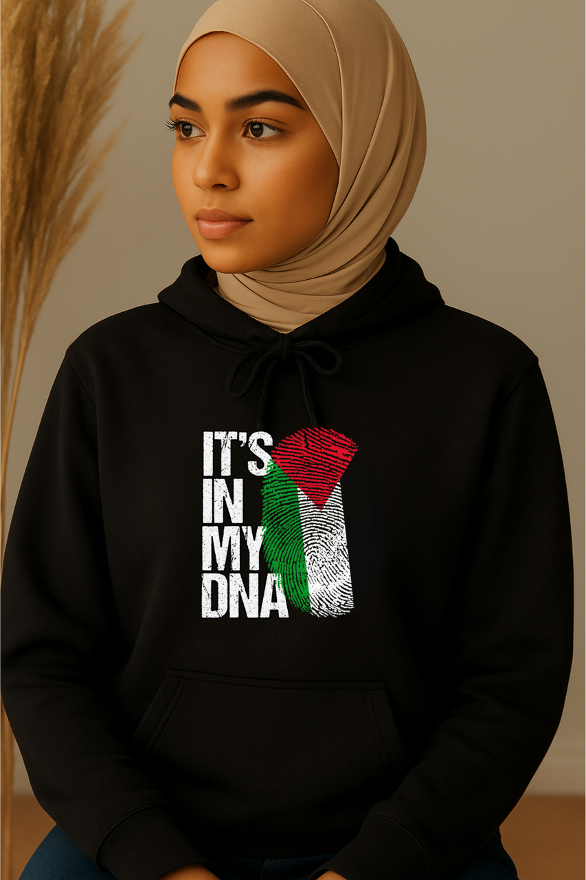 Ummah Trends Palestinian Flag IT'S IN MY DNA Print Hoodie