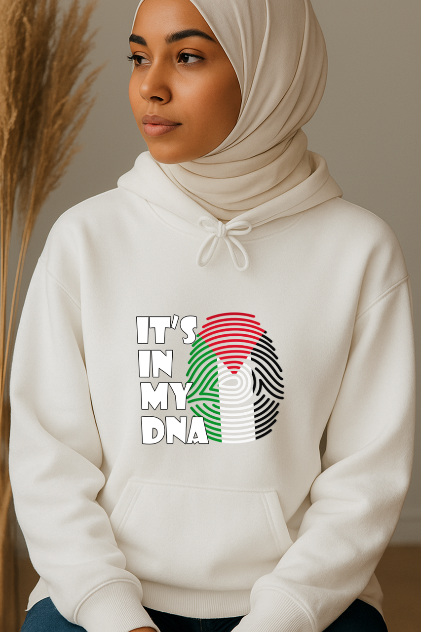 Ummah Trends Palestinian Flag IT'S IN MY DNA Print Hoodie