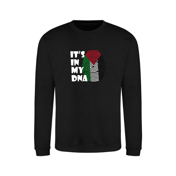 Ummah Trends Palestinian Flag IT'S IN MY DNA Print Sweatshirt