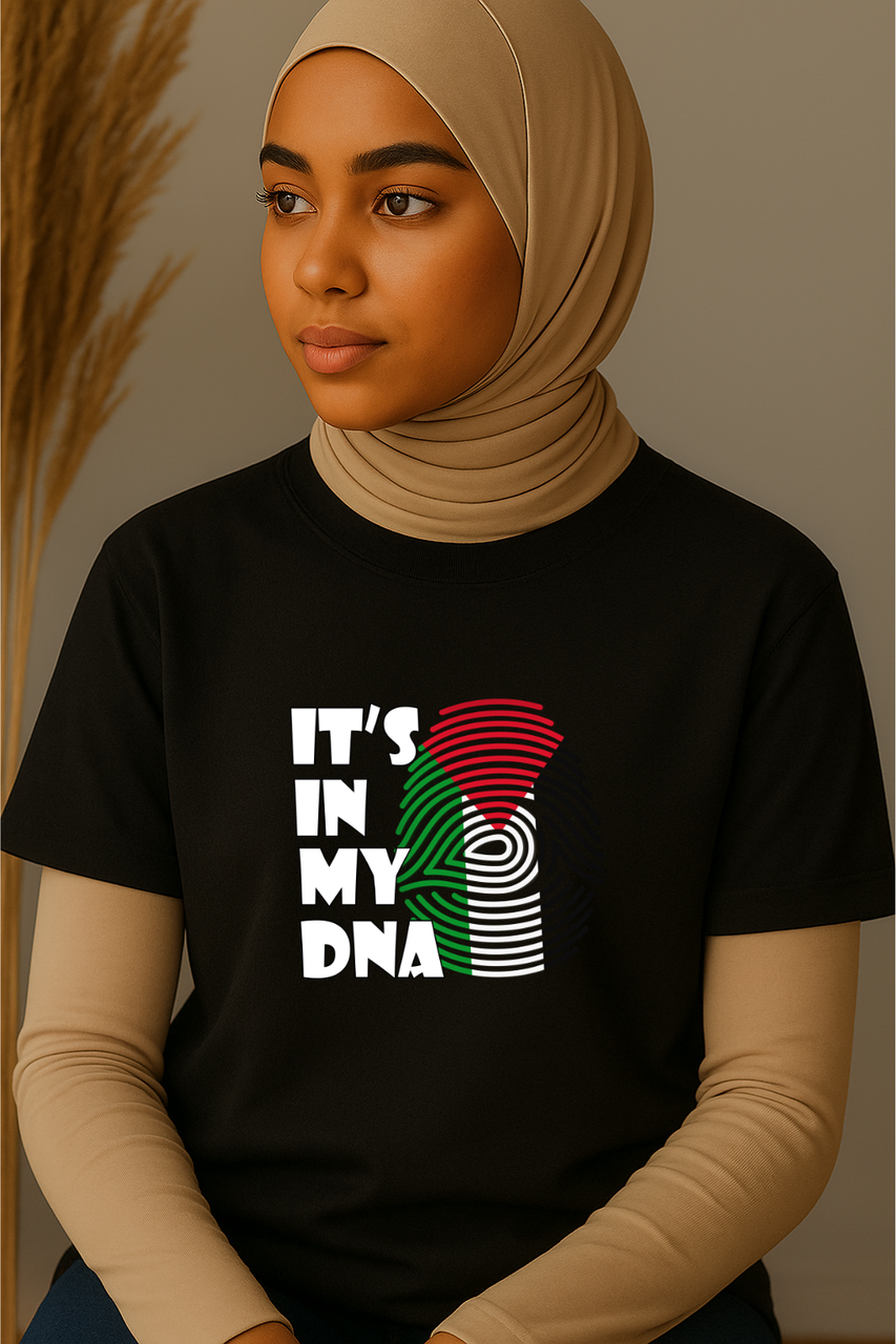Ummah Trends Palestinian Flag IT'S IN MY DNA Print T-Shirt