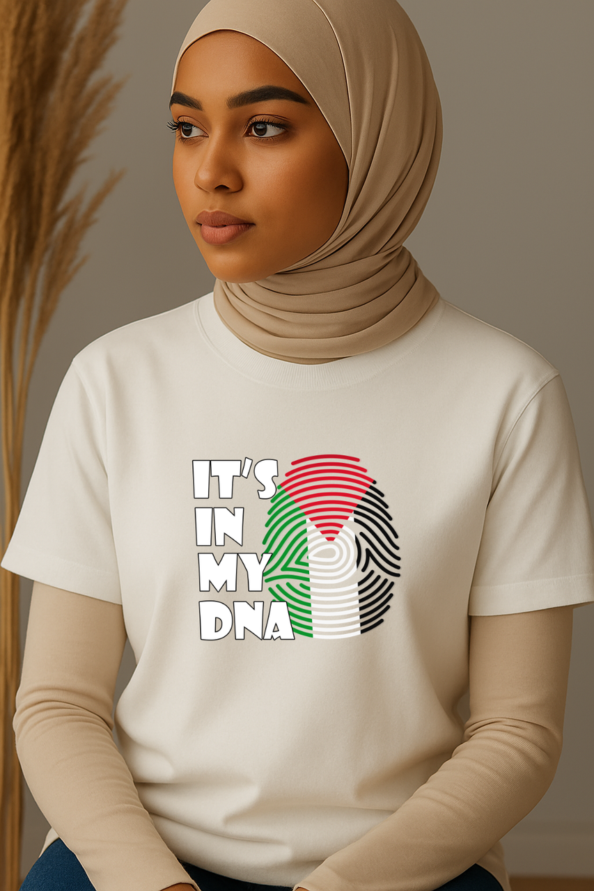 Ummah Trends Palestinian Flag IT'S IN MY DNA Print T-Shirt