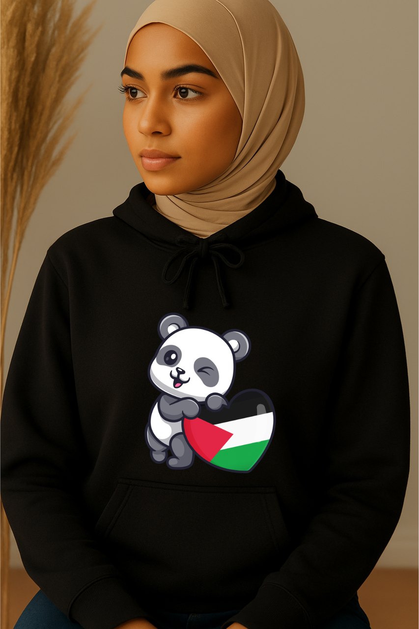 Ummah Trends Palestinian Flag Panda Print Hoodie