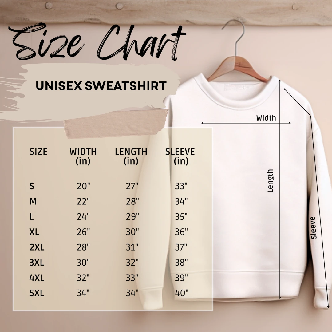 Sweatshirt Size Guide