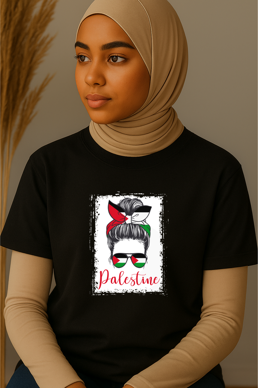 Ummah Trends Palestinian Flag Sunglass Print T-Shirt