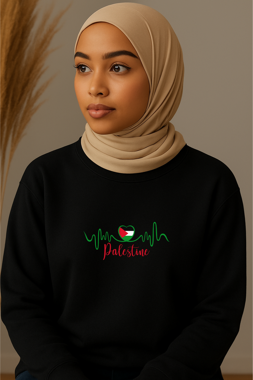 Ummah Trends Ummah Palestine Print Sweatshirt