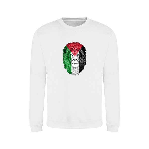 Ummah Trends Palestinian Flag Lion of Palestine Print Sweatshirt
