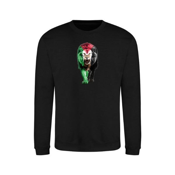 Ummah Trends Palestinian Flag The Lion Stands Proud Print Sweatshirt