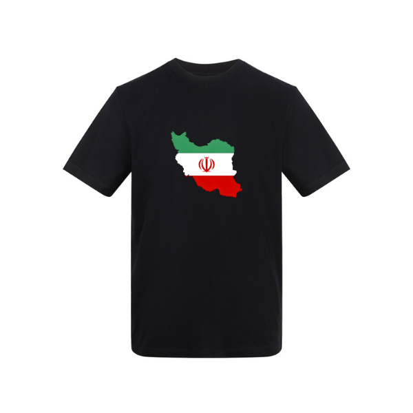 Ummah Trends Iranian Flag Map Print T-Shirt