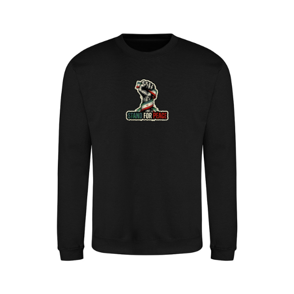 Ummah Trends STAND FOR PEACE Fist Hand Print Sweatshirt