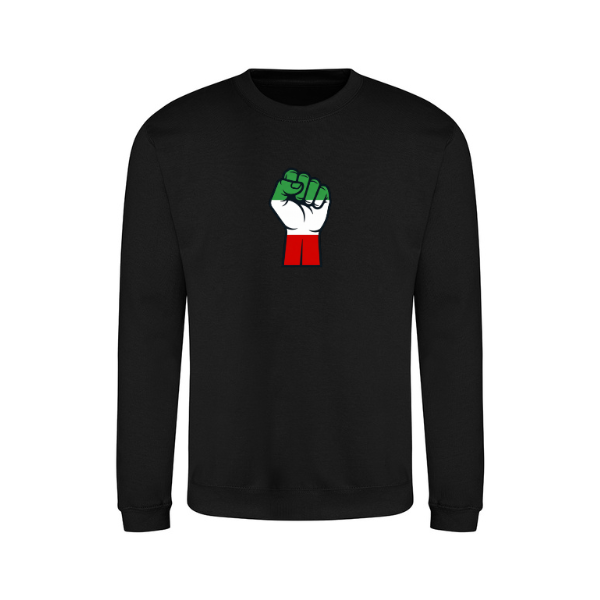 Ummah Trends Iranian Flag Fist Hand Print Sweatshirt