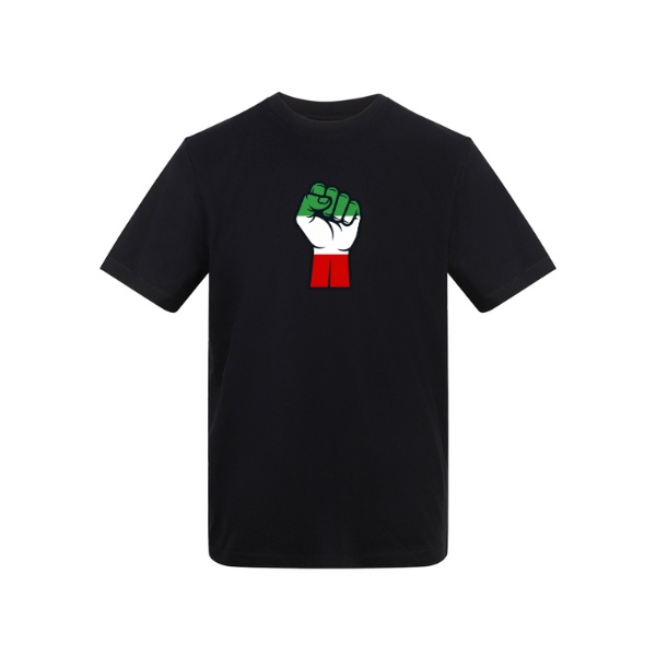 Ummah Trends Iranian Flag Fist Hand Print T-Shirt