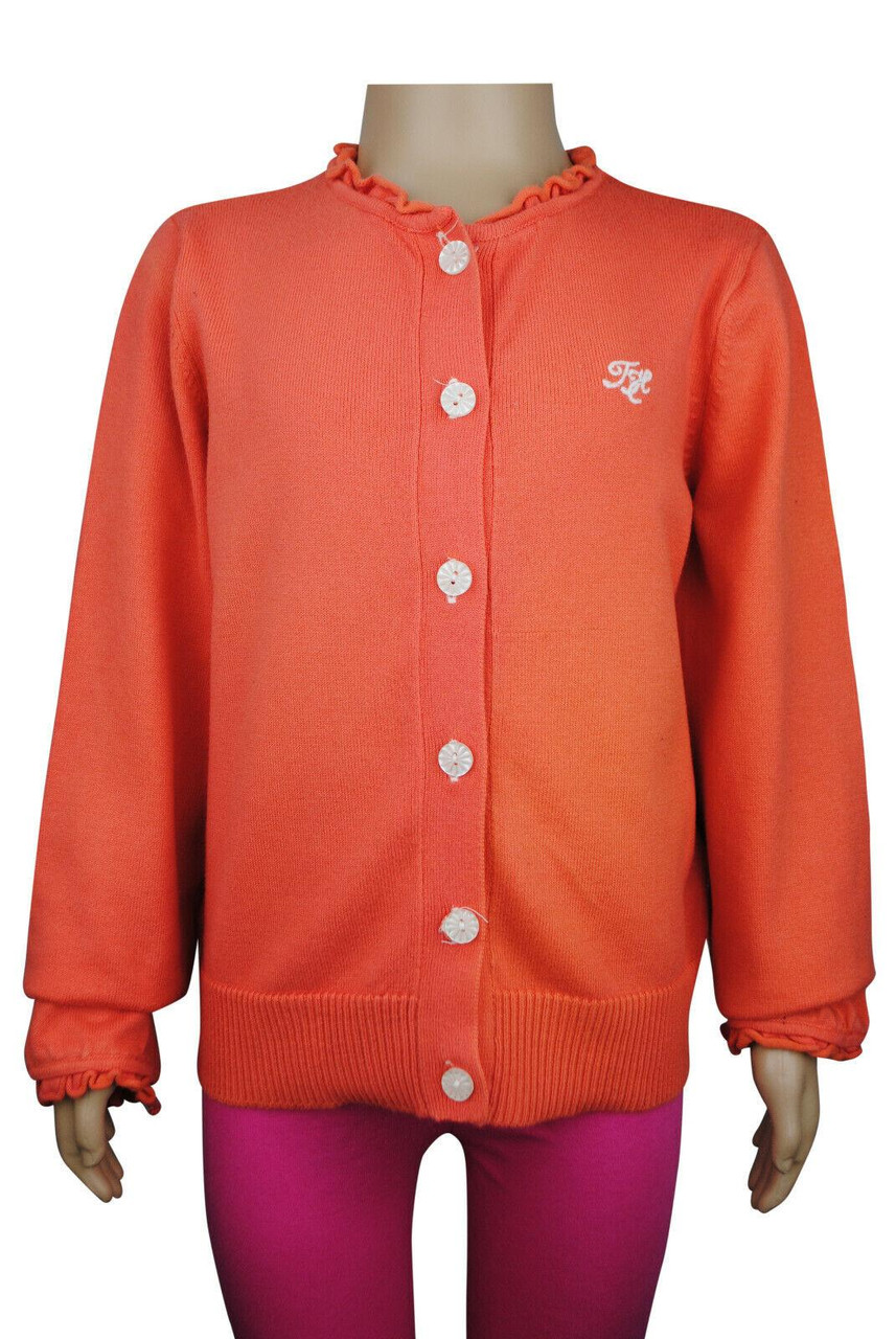 Girls sales orange cardigan