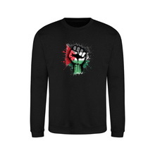 Ummah Trends Palestinian Flag Fist Handprint Sweatshirt