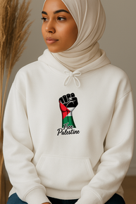 Ummah Trends Palestinian Flag Fist Hand Print Hoodie
