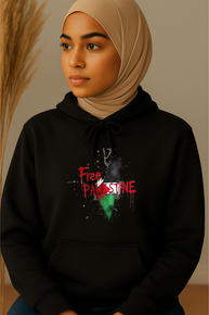 Ummah Trends Free Palestinian Flag Map Print Hoodie