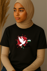 Ummah Trends Free Palestinian Flag Map Print T-Shirt