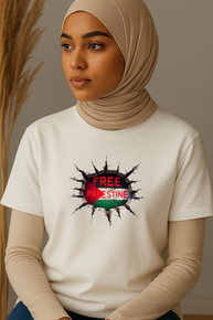 Ummah Trends Free Palestinian Flag Print T-Shirt