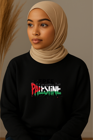 Ummah Trends Free Palestine Print Sweatshirt