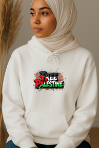 Ummah Trends Free Palestine Print Hoodie