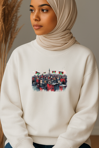 Ummah Trends Free Palestine Print Sweatshirt