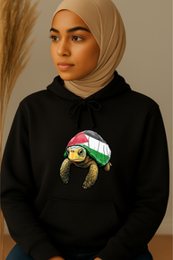 Ummah Trends Palestinian Flag Turtle Print Hoodie