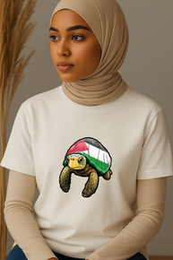 Ummah Trends Palestinian Flag Turtle Print T-Shirt