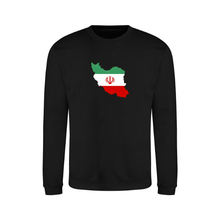 Ummah Trends Iranian Flag Map Print Sweatshirt