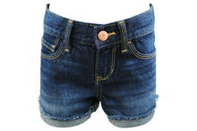 Girls Denim Shorts Turn Up Indigo