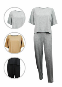 Womens CO-ORD Loungewear Set Top & Bottom