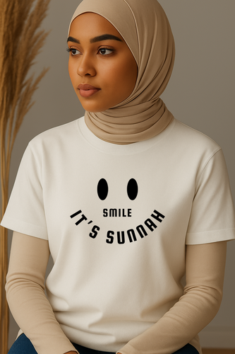 Ummah Trends Smile It's Sunnah Print T-Shirt