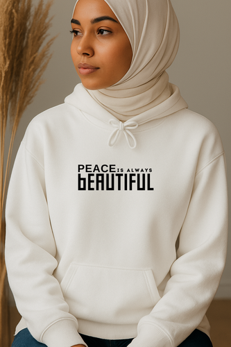Ummah Trends Peace Is Always Beautiful Print Hoodie Print Hoodie