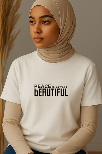 Ummah Trends Peace Is Always Beautiful Print T-Shirt Print T-Shirt
