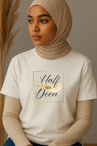Ummah Trends Half HIS Deen Print T-Shirt