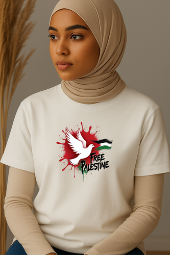Ummah Trends Free Palestinian Flag Map Print T-Shirt