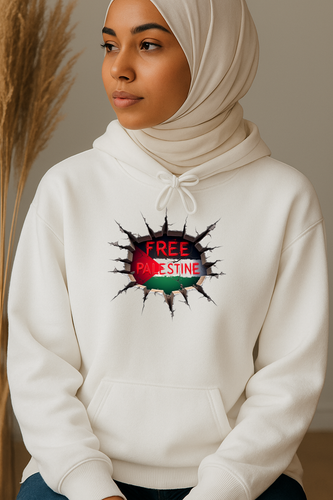 Ummah Trends Free Palestinian Flag Print Hoodie