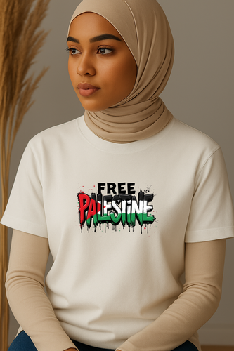 Ummah Trends Free Palestine Print T-Shirt