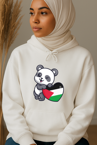 Ummah Trends Palestinian Flag Panda Print Hoodie