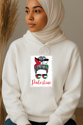 Ummah Trends Palestinian Flag Sunglass Print Hoodie