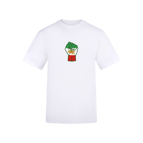 Ummah Trends Iranian Flag Fist Hand Print T-Shirt