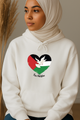 Ummah Trends Palestinian Flag White Bird Print Hoodie