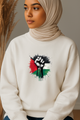 Ummah Trends Palestinian Flag Fist Hand Print Sweatshirt