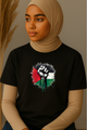 Ummah Trends Palestinian Flag Fist Hand Print T-Shirt