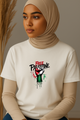 Ummah Trends Free Palestinian Flag Fist Hand Print T-Shirt